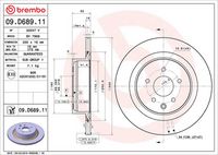BREMBO 09.D689.11 - Disco de freno