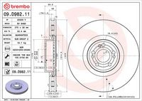 BREMBO 09.D982.11 - Disco de freno