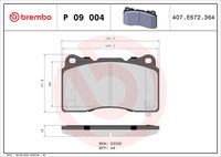 BREMBO P09004 - Juego de pastillas de freno - PRIME LINE
