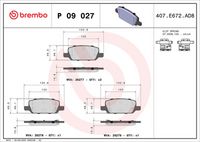 BREMBO P09027 - Juego de pastillas de freno - PRIME LINE