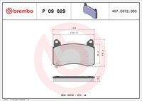 BREMBO P09029 - Juego de pastillas de freno - PRIME LINE