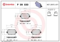 BREMBO P09030 - Juego de pastillas de freno - PRIME LINE