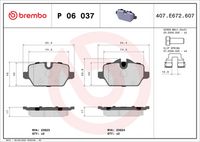 BREMBO P06037X - Juego de pastillas de freno - XTRA LINE