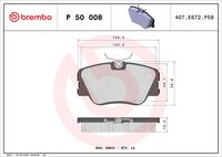 BREMBO P50008 - Juego de pastillas de freno - PRIME LINE