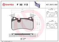 BREMBO P50113 - Juego de pastillas de freno - PRIME LINE