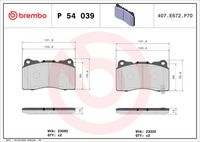 BREMBO P54039X - Juego de pastillas de freno - XTRA LINE