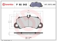 BREMBO P65043 - Juego de pastillas de freno - PRIME LINE