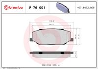 BREMBO P79001 - Juego de pastillas de freno - PRIME LINE