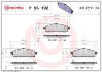 BREMBO P56102 - Juego de pastillas de freno - PRIME LINE