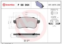 BREMBO P68064 - Juego de pastillas de freno - PRIME LINE