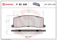 BREMBO P83030 - Juego de pastillas de freno - PRIME LINE