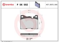 BREMBO P06002 - Juego de pastillas de freno - PRIME LINE