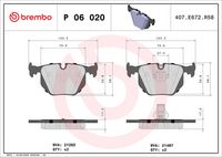 BREMBO P 06 020 - Juego de pastillas de freno