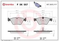BREMBO P06057 - Juego de pastillas de freno - PRIME LINE