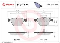 BREMBO P06074 - Juego de pastillas de freno - PRIME LINE