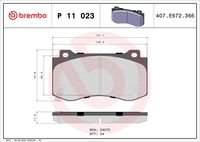 BREMBO P 11 023 - Juego de pastillas de freno