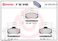 BREMBO P 30 018X - Juego de pastillas de freno