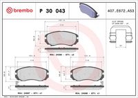 BREMBO P30043 - Juego de pastillas de freno - PRIME LINE