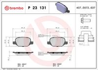 BREMBO P23131 - Juego de pastillas de freno - PRIME LINE