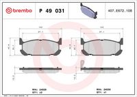 BREMBO P49031 - Juego de pastillas de freno - PRIME LINE