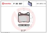 BREMBO P50007 - Juego de pastillas de freno - PRIME LINE