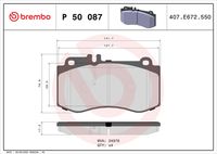BREMBO P50087 - Juego de pastillas de freno - PRIME LINE