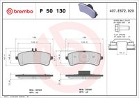 BREMBO P50130 - Juego de pastillas de freno - PRIME LINE
