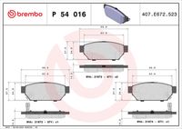 BREMBO P54016 - Juego de pastillas de freno - PRIME LINE