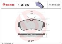 BREMBO P56022 - Juego de pastillas de freno - PRIME LINE