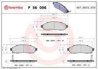BREMBO P56096 - Juego de pastillas de freno - PRIME LINE