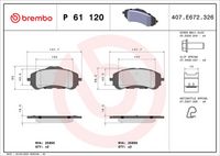 BREMBO P61120X - Juego de pastillas de freno - XTRA LINE