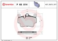 BREMBO P65014 - Juego de pastillas de freno - PRIME LINE