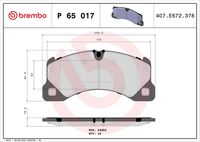 BREMBO P65017 - Juego de pastillas de freno - PRIME LINE