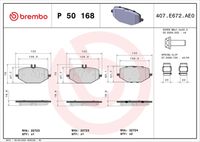 BREMBO P50168 - Juego de pastillas de freno - PRIME LINE