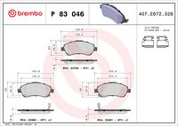 BREMBO P83046 - Juego de pastillas de freno - PRIME LINE
