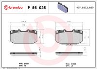 BREMBO P56025 - Juego de pastillas de freno - PRIME LINE