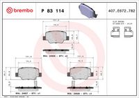 BREMBO P83114 - Juego de pastillas de freno - PRIME LINE