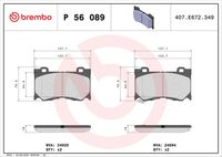 BREMBO P56089 - Juego de pastillas de freno - PRIME LINE