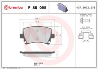 BREMBO P85095X - Juego de pastillas de freno - XTRA LINE