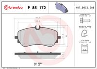 BREMBO P85172 - Juego de pastillas de freno - PRIME LINE