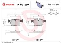 BREMBO P 86 029 - Juego de pastillas de freno