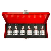 TOOLHUB 9445 - JUEGO PUNTAS EN VASO 3/4" TORX INVIOLABLES Y XZN INVIOLABLES