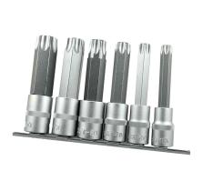 TOOLHUB 9777 - JUEGO PUNTAS TORX EN VASO 1/2, 6 PZS, T55 - T100