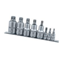 TOOLHUB 9781 - JUEGO PUNTAS XZN SPLINE EN VASO 1/4 & 1/2, 8 PZS, M4 - M16