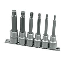 TOOLHUB 9782 - JUEGO PUNTAS XZN SPLINE EN VASO LARGO 1/2, 6 PZS, M5 - M14