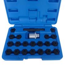 TOOLHUB 9884 - JUEGO VASOS PARA TORNILLOS ANTIRROBO - VAG 22 PZS