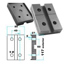 TOOLHUB 9963 - TACO GOMA ELEVADOR - RECTANGULAR 80X117MM