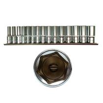 TOOLHUB 10454 - JUEGO VASOS LARGOS - 3/8" DR. 6 CARAS, 15PZS