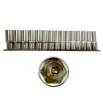 TOOLHUB 10458 - JUEGO VASOS LARGOS - 1/2" DR. 6 CARAS, 15PZS