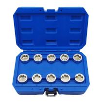 TOOLHUB 10699 - JUEGO VASOS PARA TORNILLOS ANTIRROBO LAND ROVER - 10 PZAS